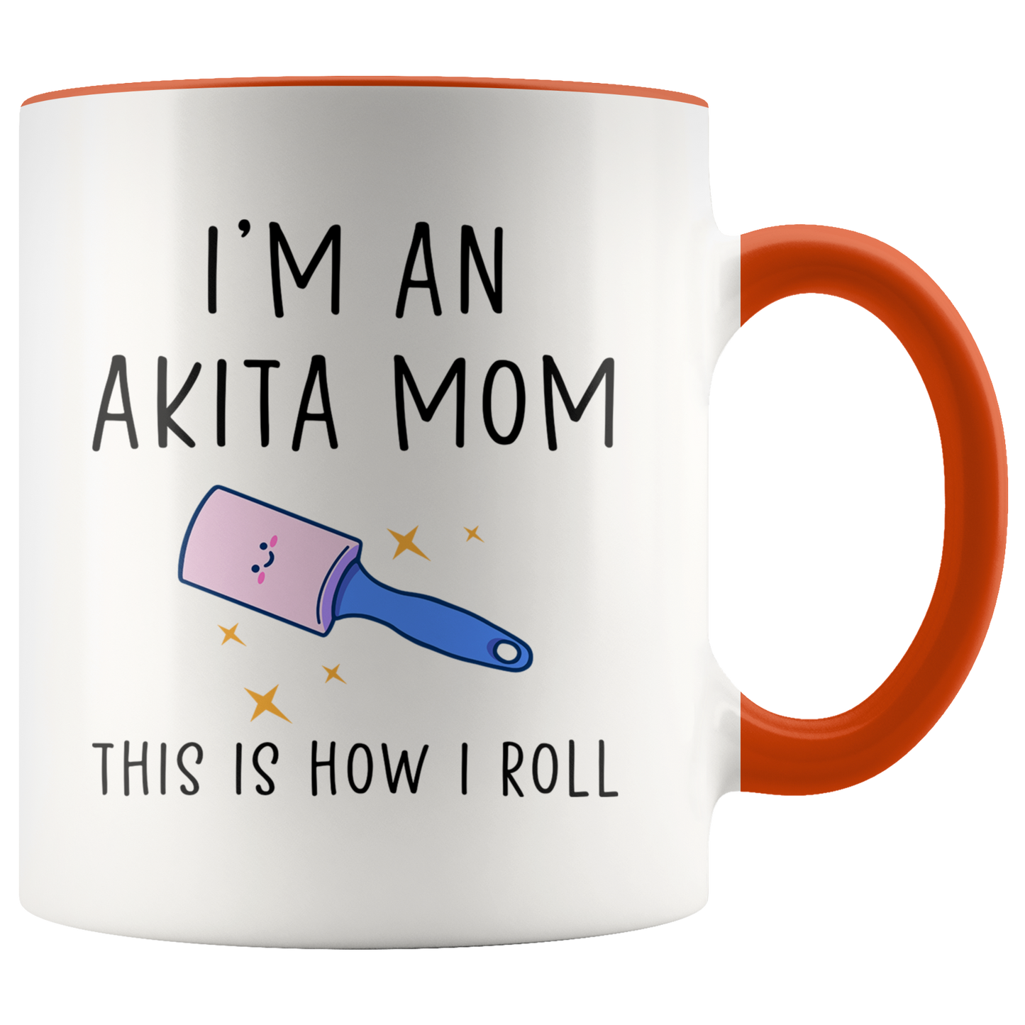 Akita Mom Gifts, Coffee Mug, Two Tone Accent Cup, Birthday Gift for Men and Women