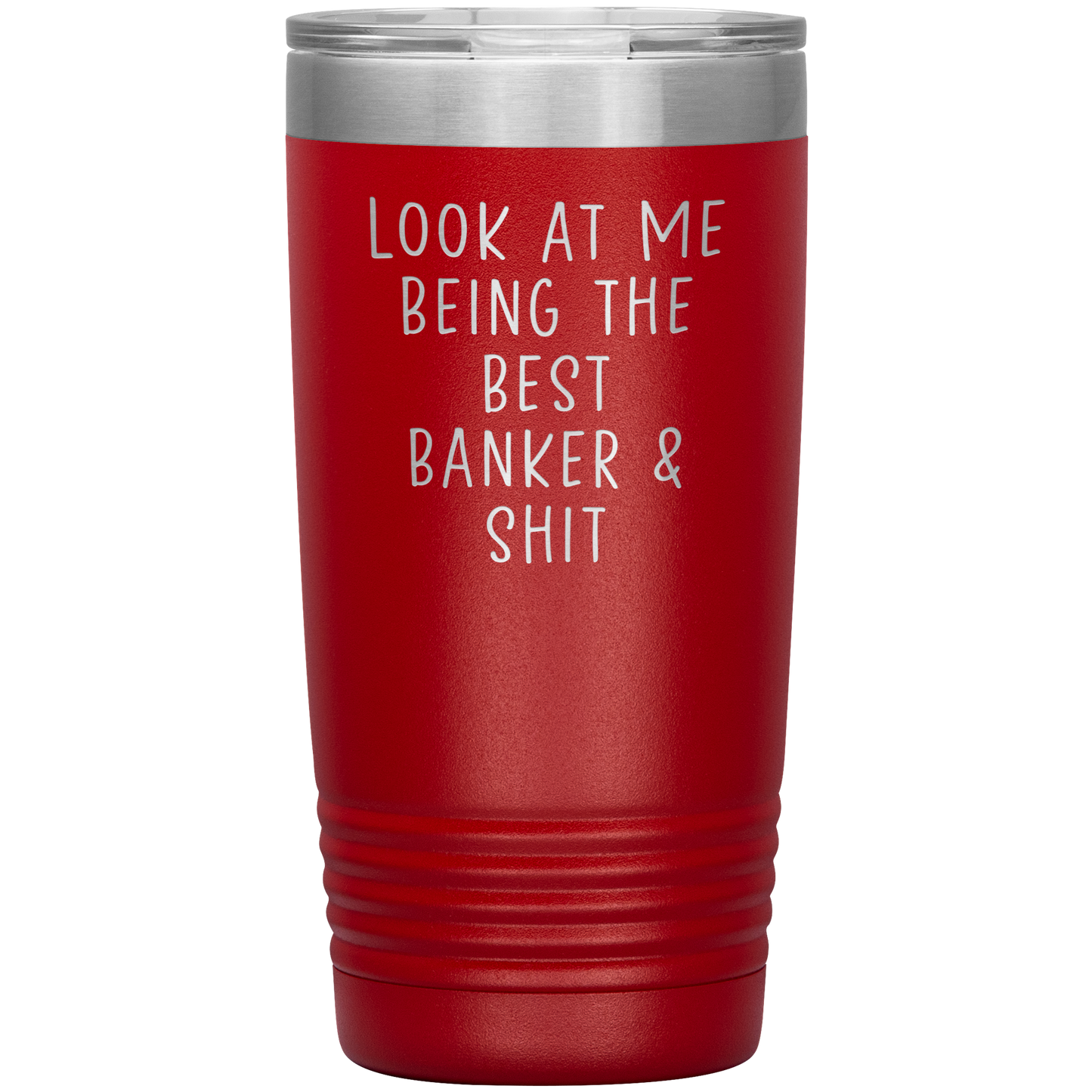 Banker Tumbler, Funny Travel Coffee Mug, Birthday Gifts for Men and Women