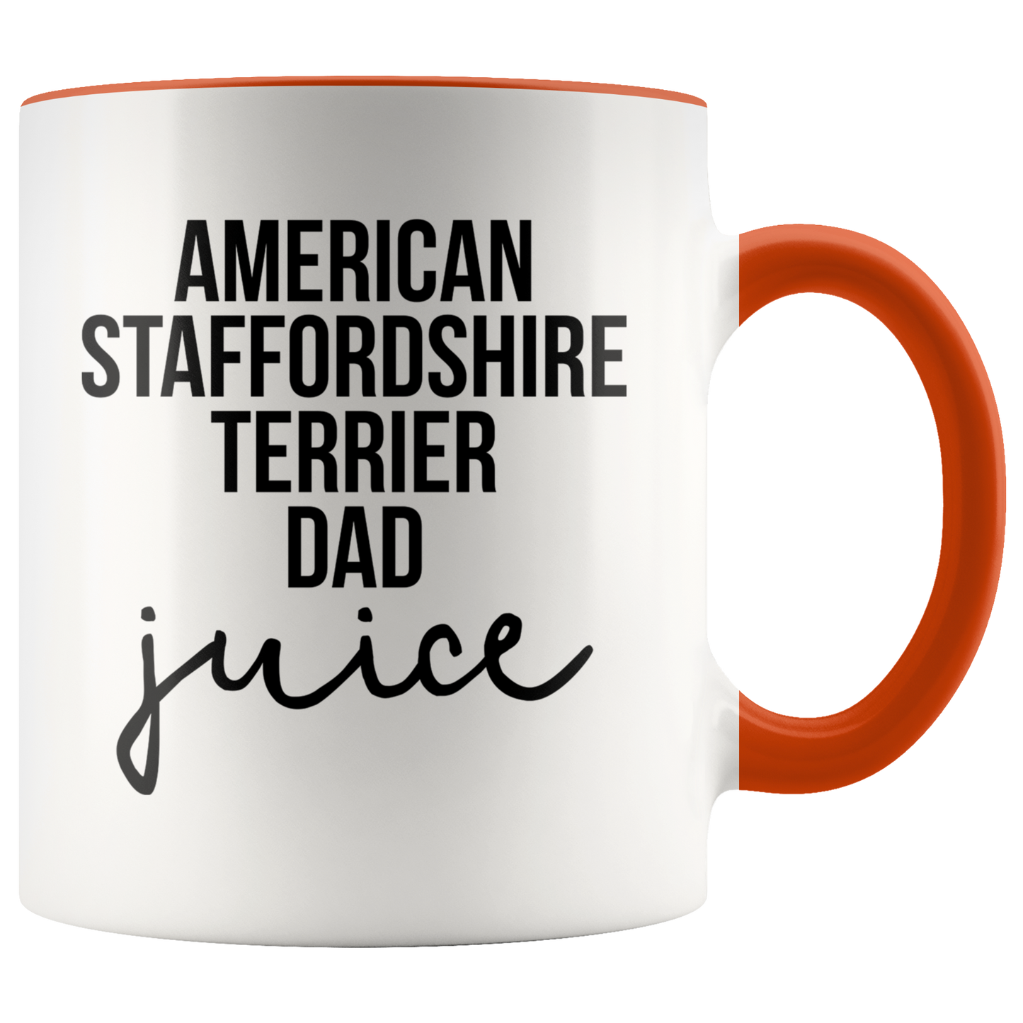 American Staffordshire Terrier Dad Gifts, Coffee Mug, Two Tone Accent Cup, Birthday Gift for Men and Women