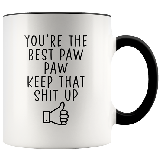 Paw Paw Gifts, Coffee Mug, Two Tone Accent Cup, Birthday Gift for Men and Women