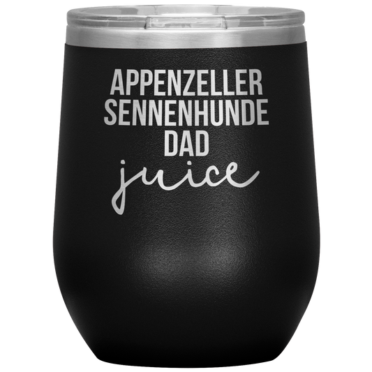 Appenzeller Sennenhunde Dad Wine Tumbler, Funny Travel Wine Cup, Birthday Gifts for Men and Women