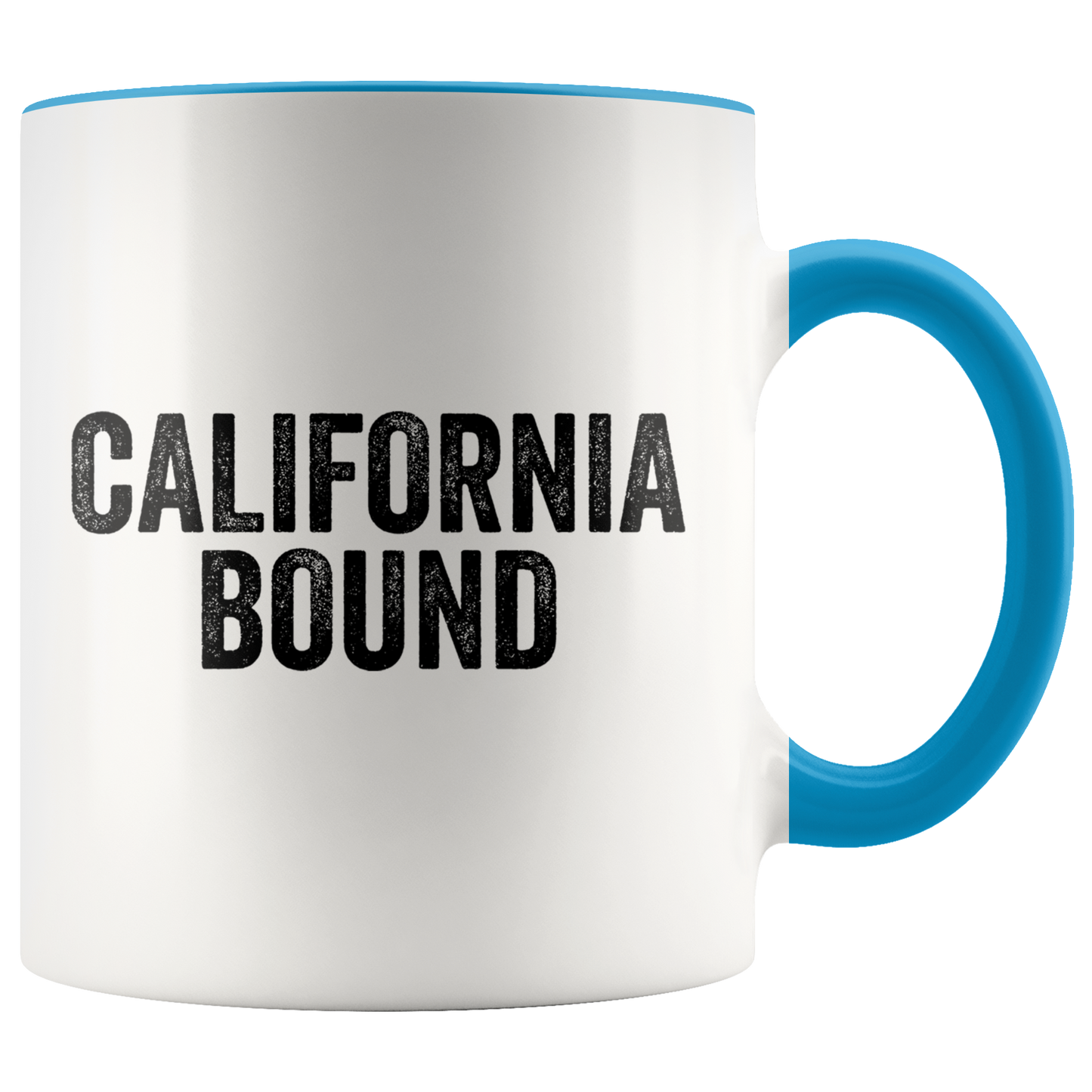 Moving to California Gifts, Coffee Mug, Two Tone Accent Cup, Birthday Gift for Men and Women