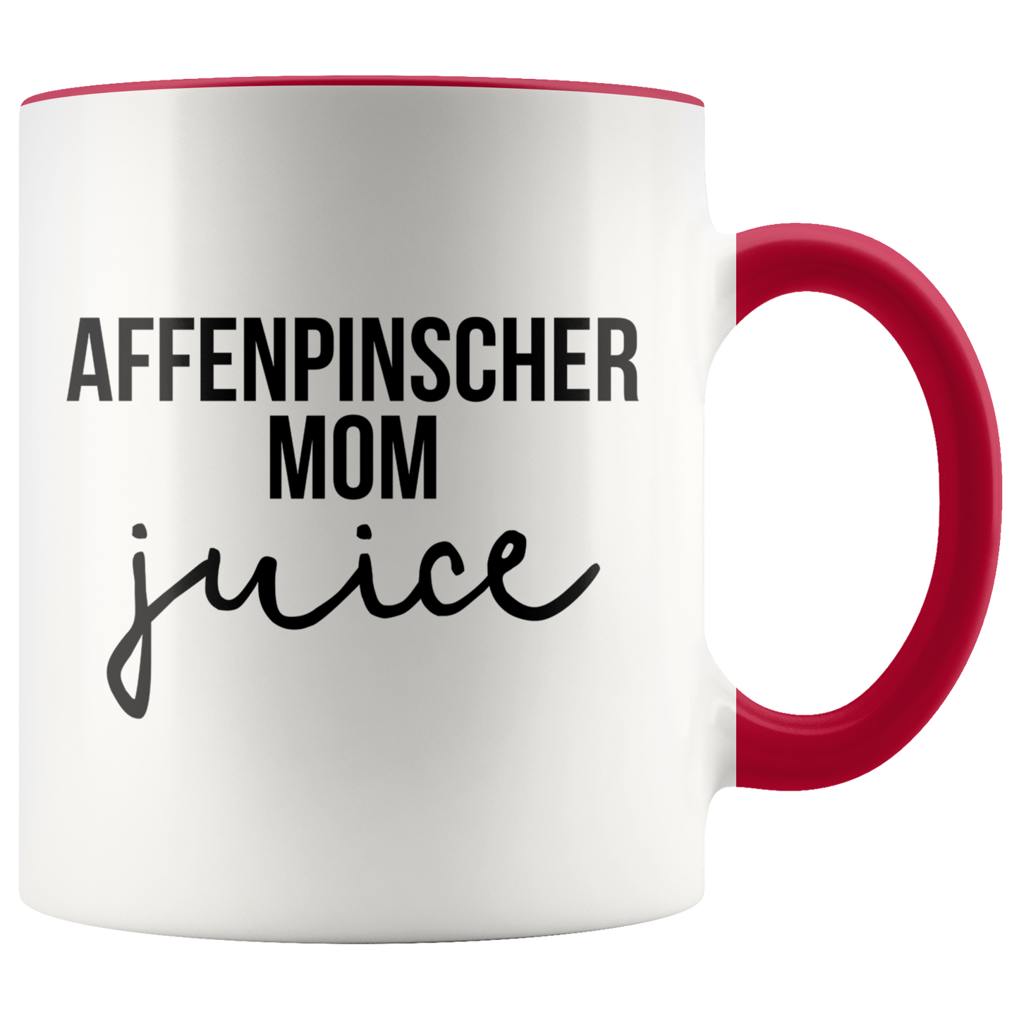 Affenpinscher Mom Gifts, Affenpinscher Mom Coffee Mug, Two Tone Accent Cup, Birthday Gift for Men and Women