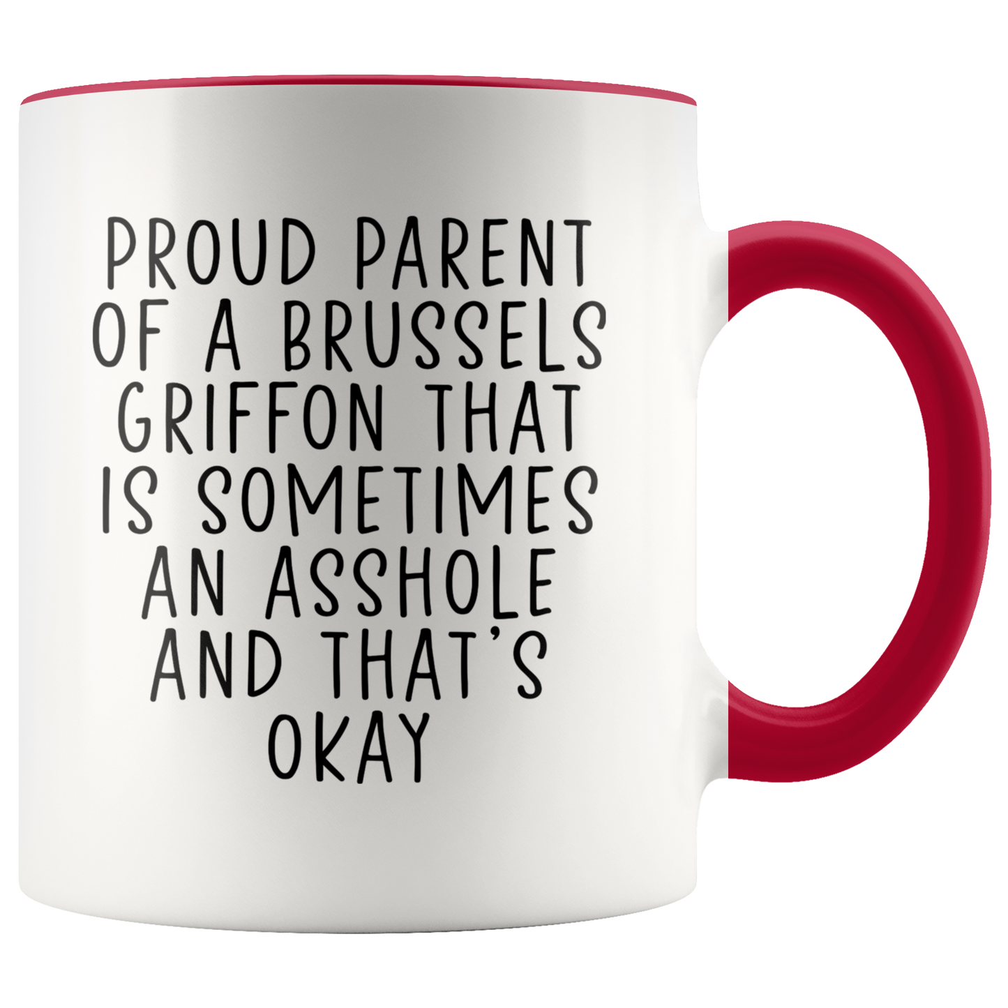 Brussels Griffon Gifts, Coffee Mug, Two Tone Accent Cup, Birthday Gift for Men and Women