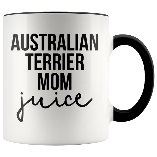 Australian Terrier Mom Gifts, Coffee Mug, Two Tone Accent Cup, Birthday Gift for Men and Women