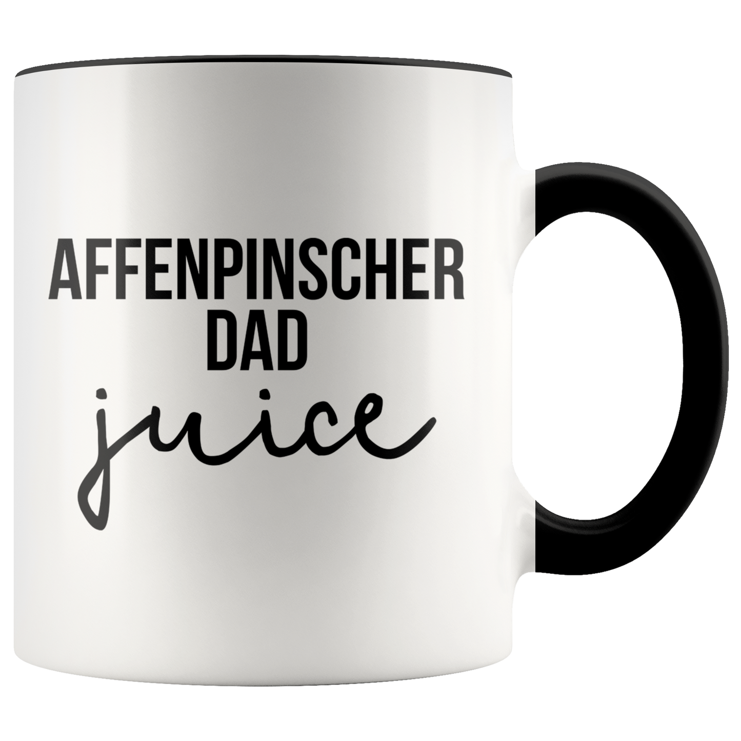 Affenpinscher Dad Gifts, Affenpinscher Dad Coffee Mug, Two Tone Accent Cup, Birthday Gift for Men and Women