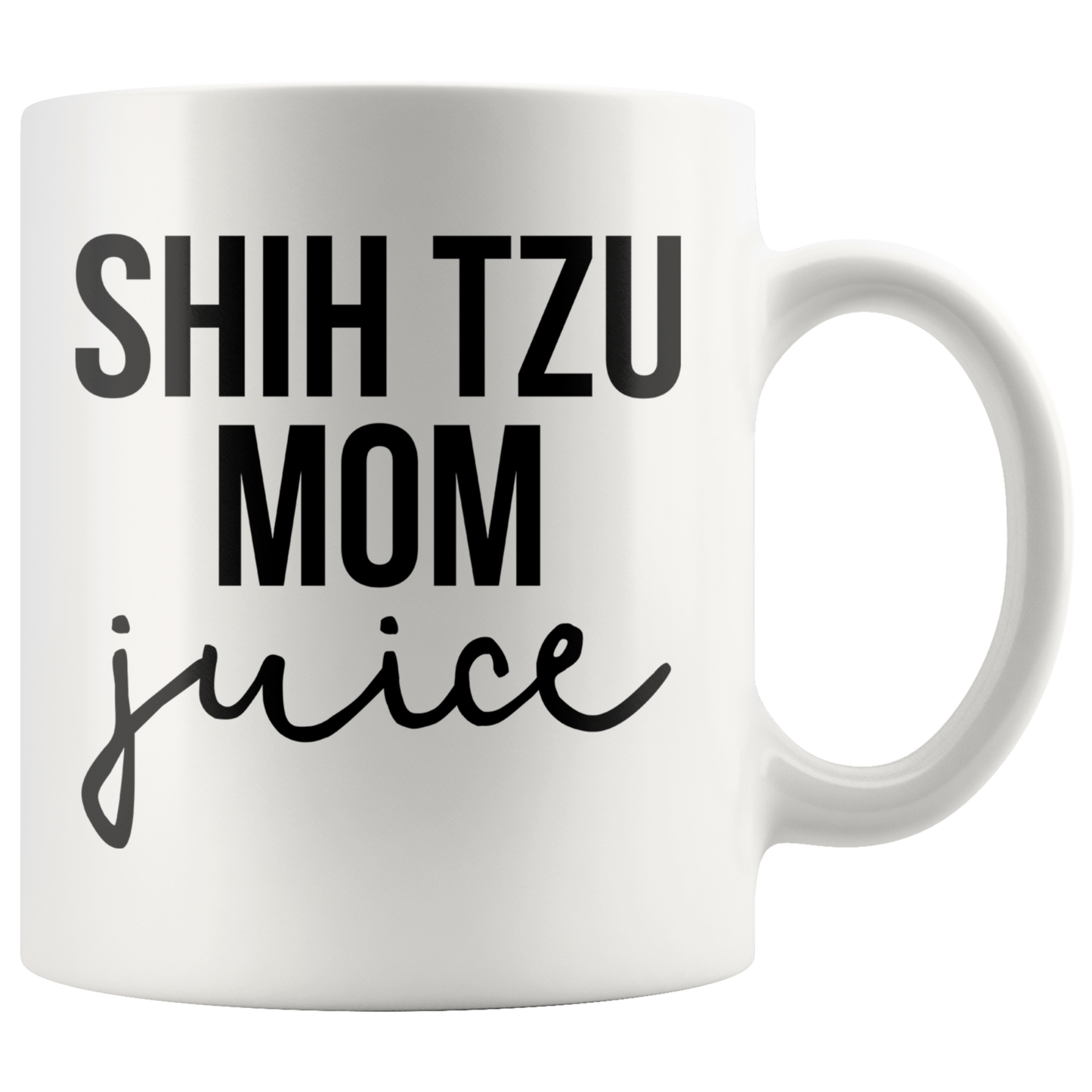 Shih Tzu Mom Gifts, Coffee Mug, Two Tone Accent Cup, Birthday Gift for Men and Women