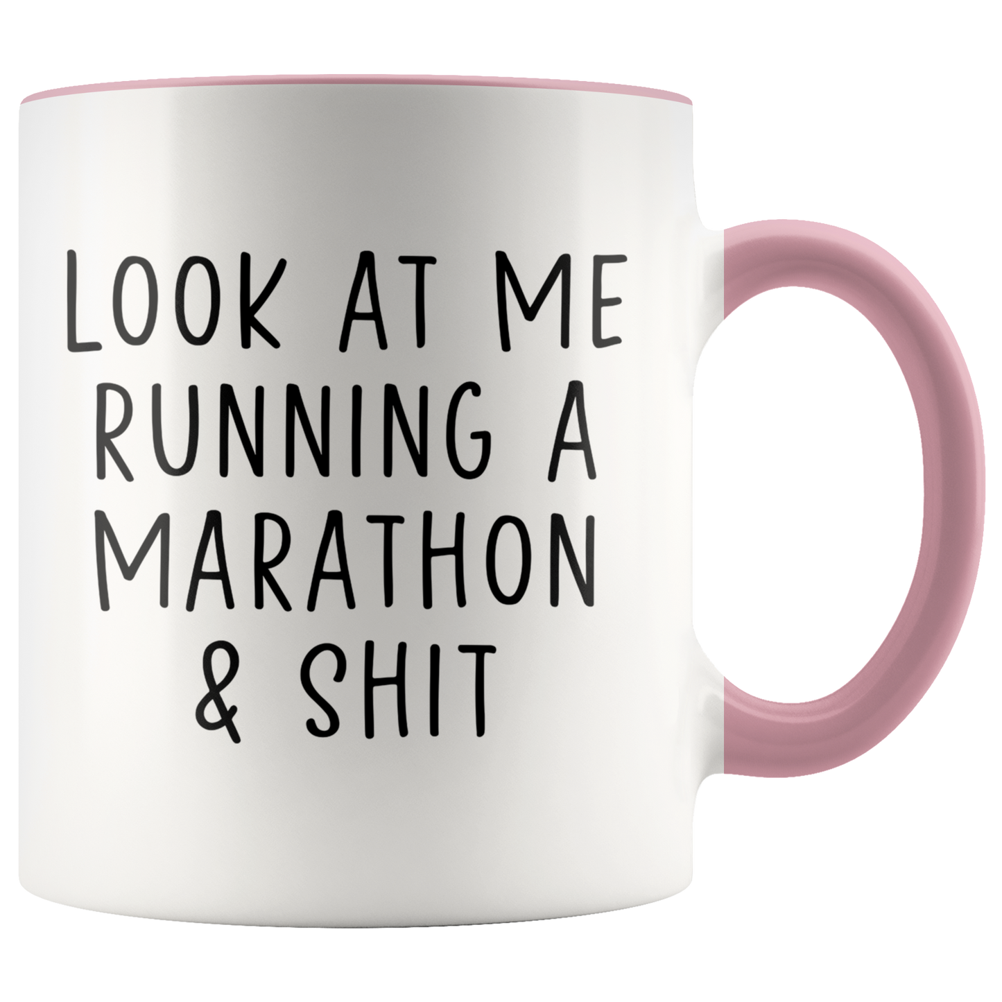 Marathon Runner Gifts, Coffee Mug, Two Tone Accent Cup, Birthday Gift for Men and Women