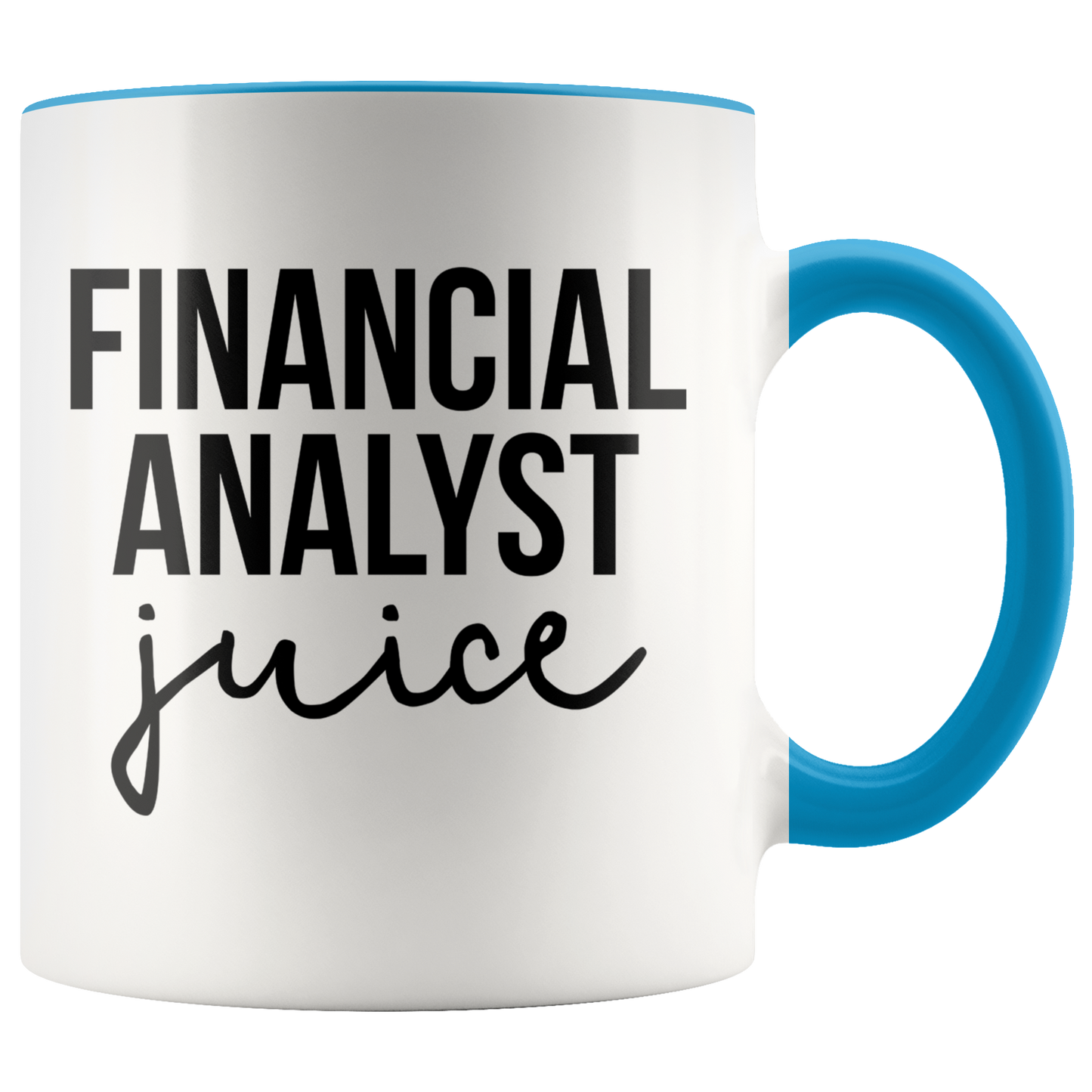 Financial Analyst Gifts, Coffee Mug, Two Tone Accent Cup, Birthday Gift for Men and Women