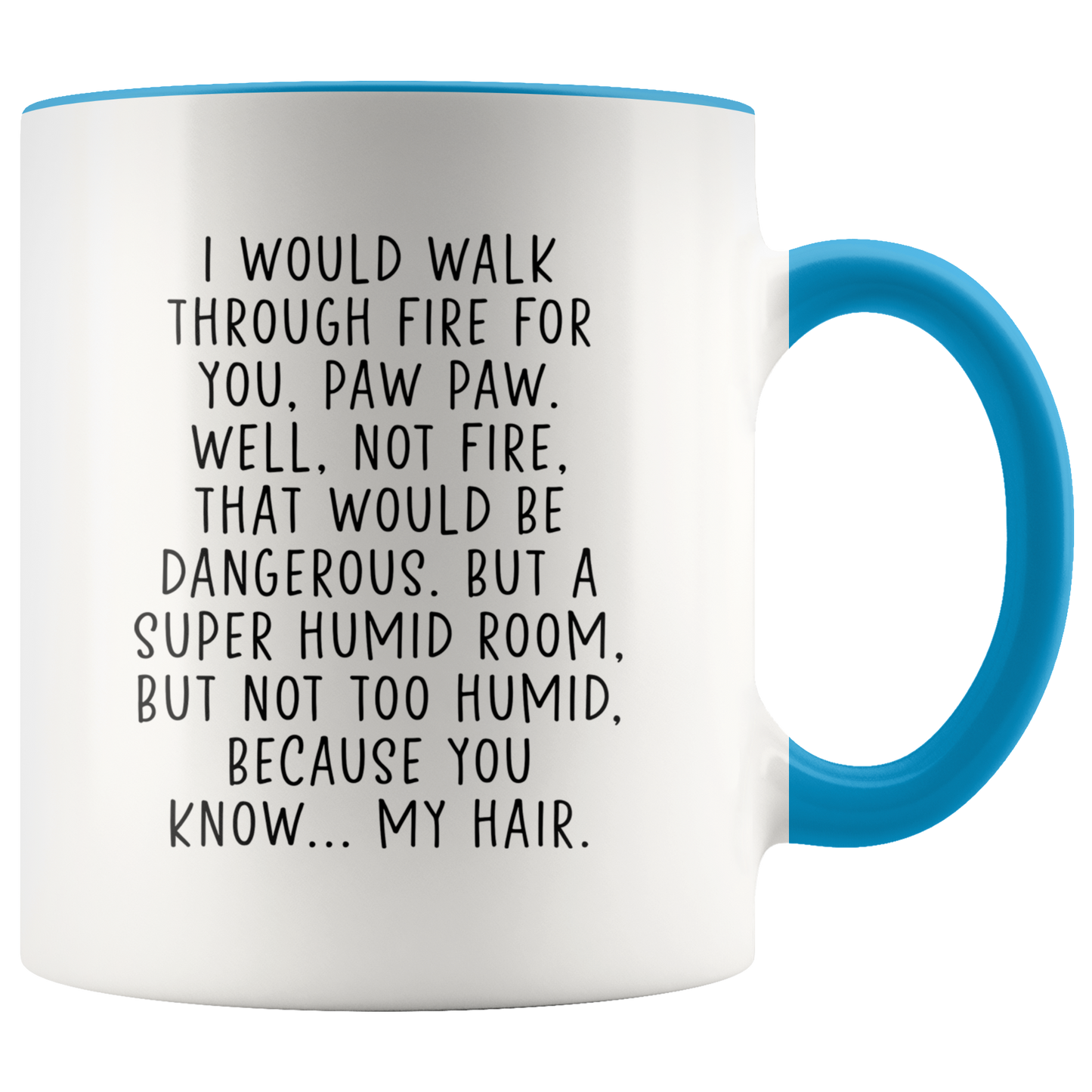 Paw Paw Gifts, Coffee Mug, Two Tone Accent Cup, Birthday Gift for Men and Women