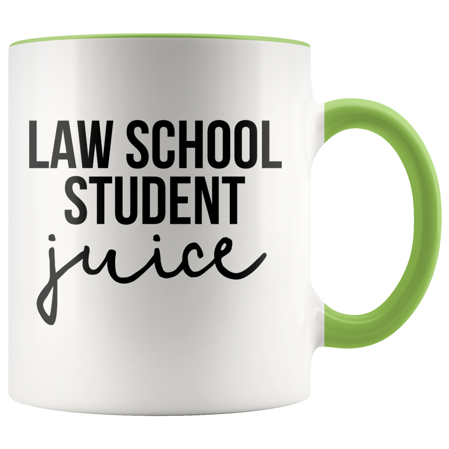 Law School Student Gifts, Coffee Mug, Two Tone Accent Cup, Birthday Gift for Men and Women