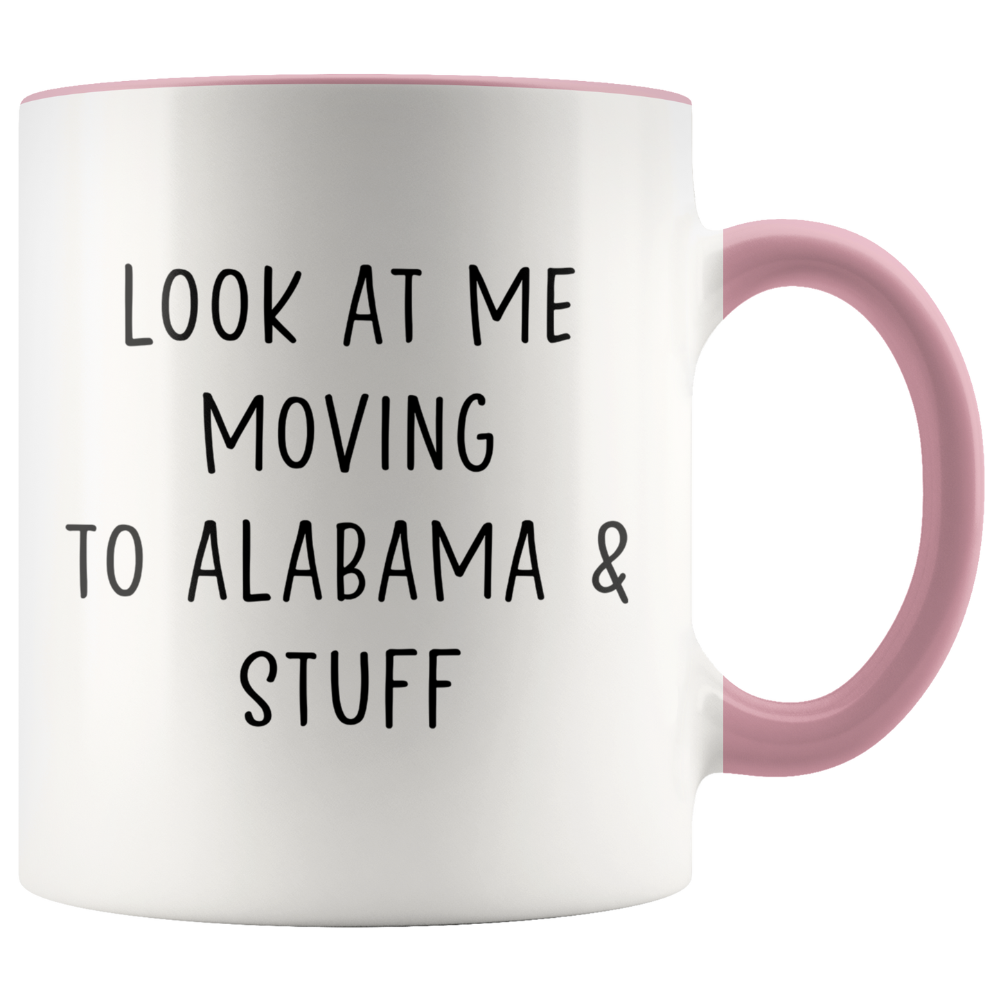 Moving to Alabama Gifts, Coffee Mug, Two Tone Accent Cup, Birthday Gift for Men and Women