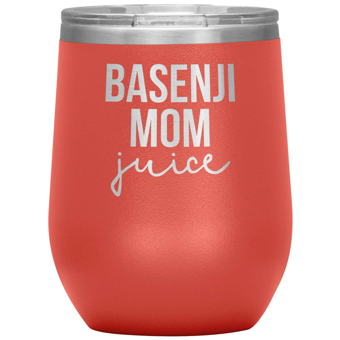 Basenji Mom Wine Tumbler, Funny Travel Wine Cup, Birthday Gifts for Men and Women