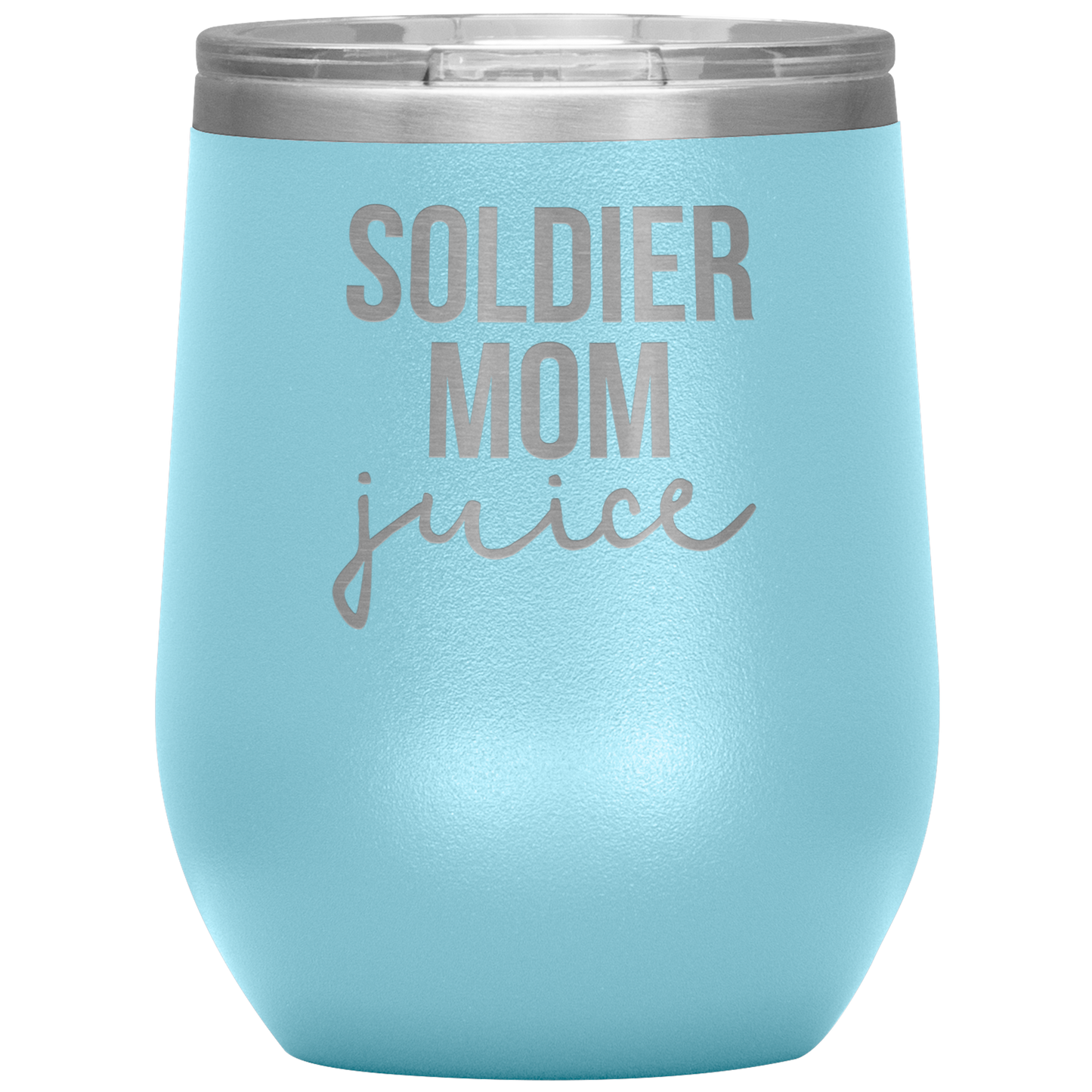 Soldier Mom Wine Tumbler, Soldier Mom Gifts, Travel Wine Cup, Birthday Gifts for Men and Women