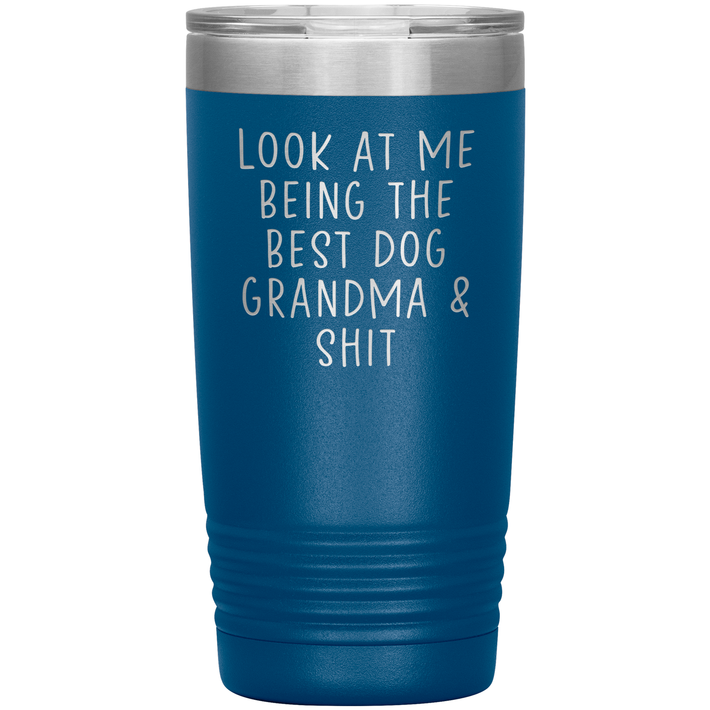 Chien Grandma Tumbler, Cadeaux de grand-mère de chien, tasse de café de grand-mère de chien, cadeaux d’anniversaire pour des hommes et des femmes