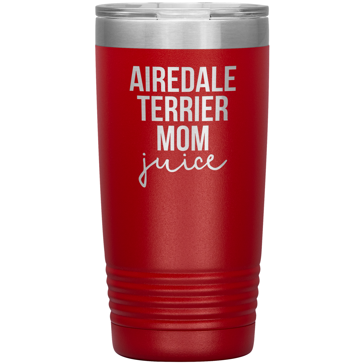 Airedale Terrier Mom Tumbler, Funny Travel Coffee Mug, Birthday Gifts for Men and Women