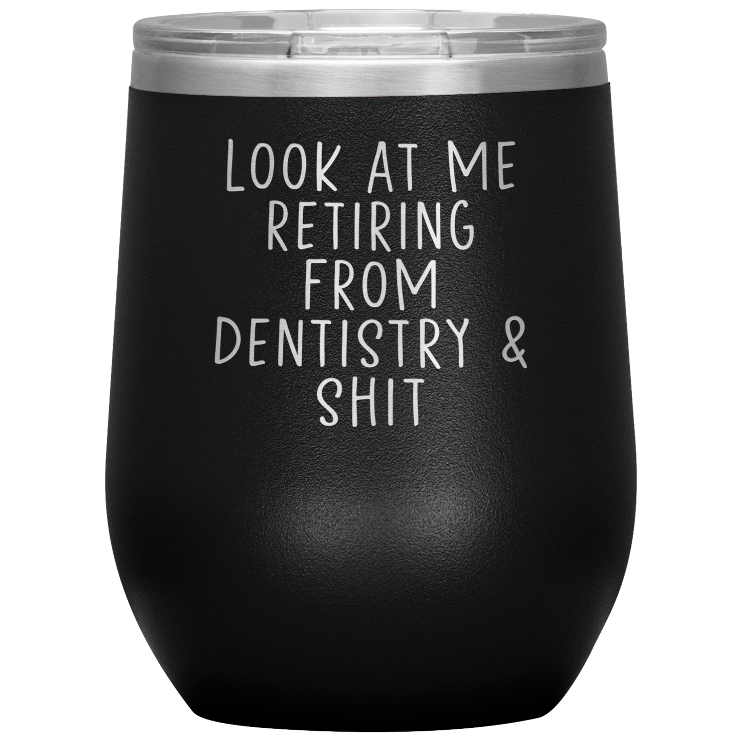 Dentista Pensione Vino Tumbler, Dentista Pensionamento Regali, Travel Wine Cup, Regali di compleanno per uomini e donne