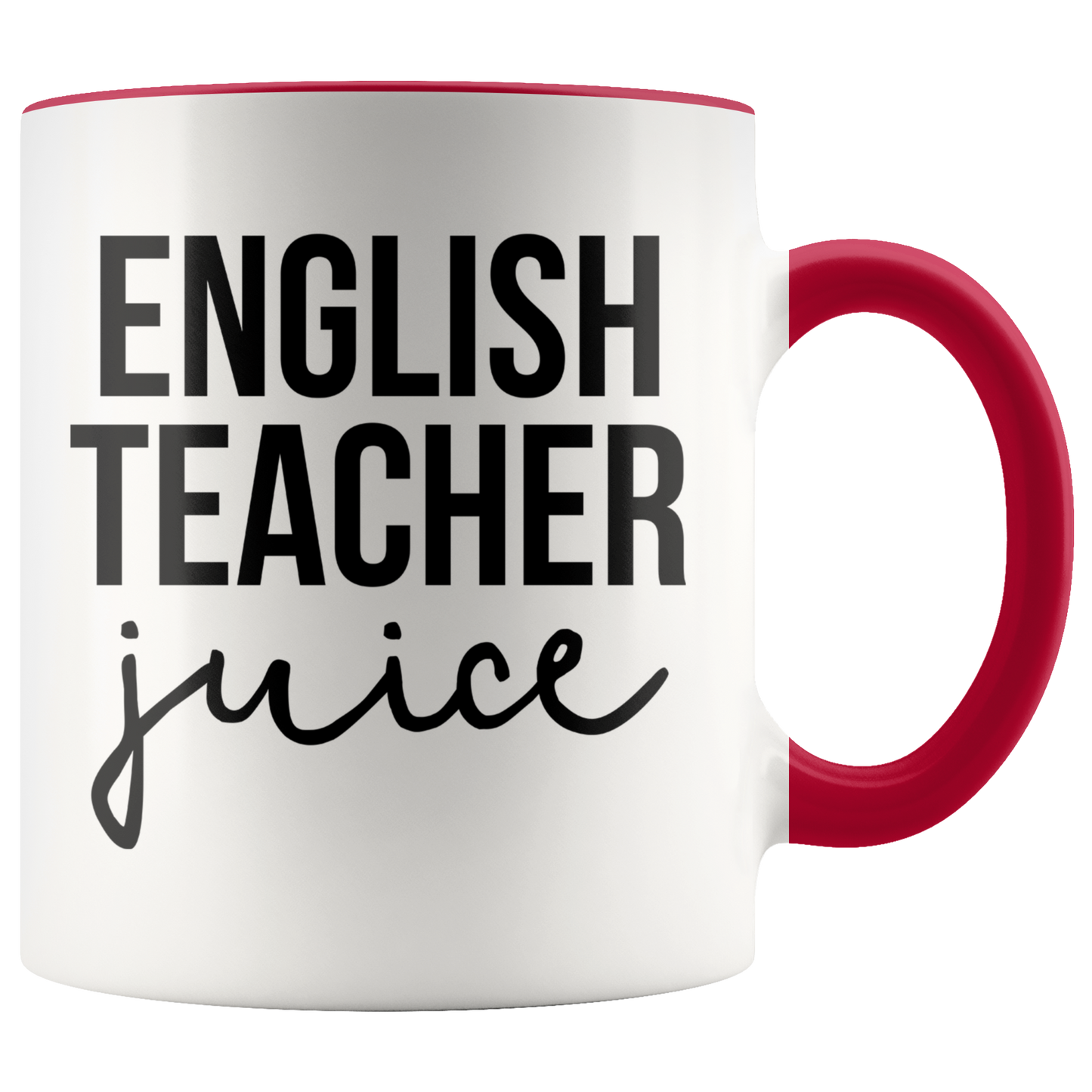 English Teacher Gifts, Coffee Mug, Two Tone Accent Cup, Birthday Gift for Men and Women