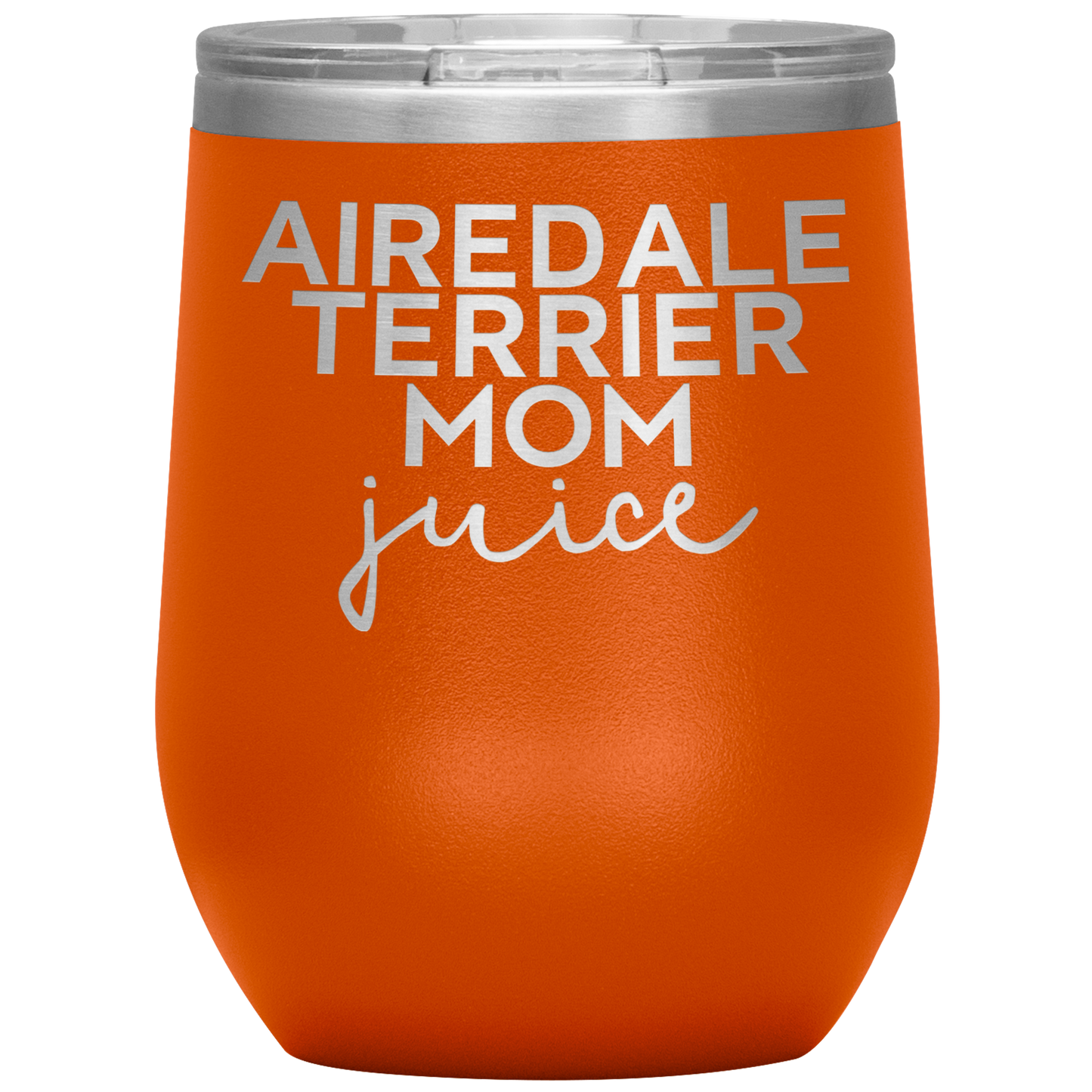 Airedale Terrier Mom Wine Tumbler, Airedale Terrier Mom Gifts, Wine Cup, Birthday Gifts for Men and Women