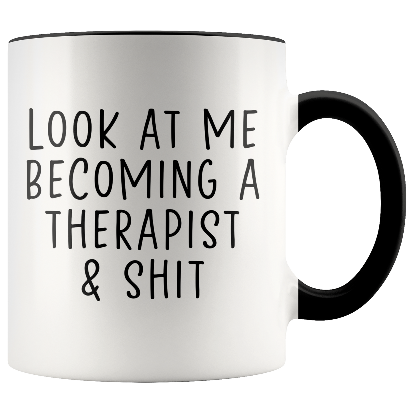 Therapist Gifts, Coffee Mug, Two Tone Accent Cup, Birthday Gift for Men and Women