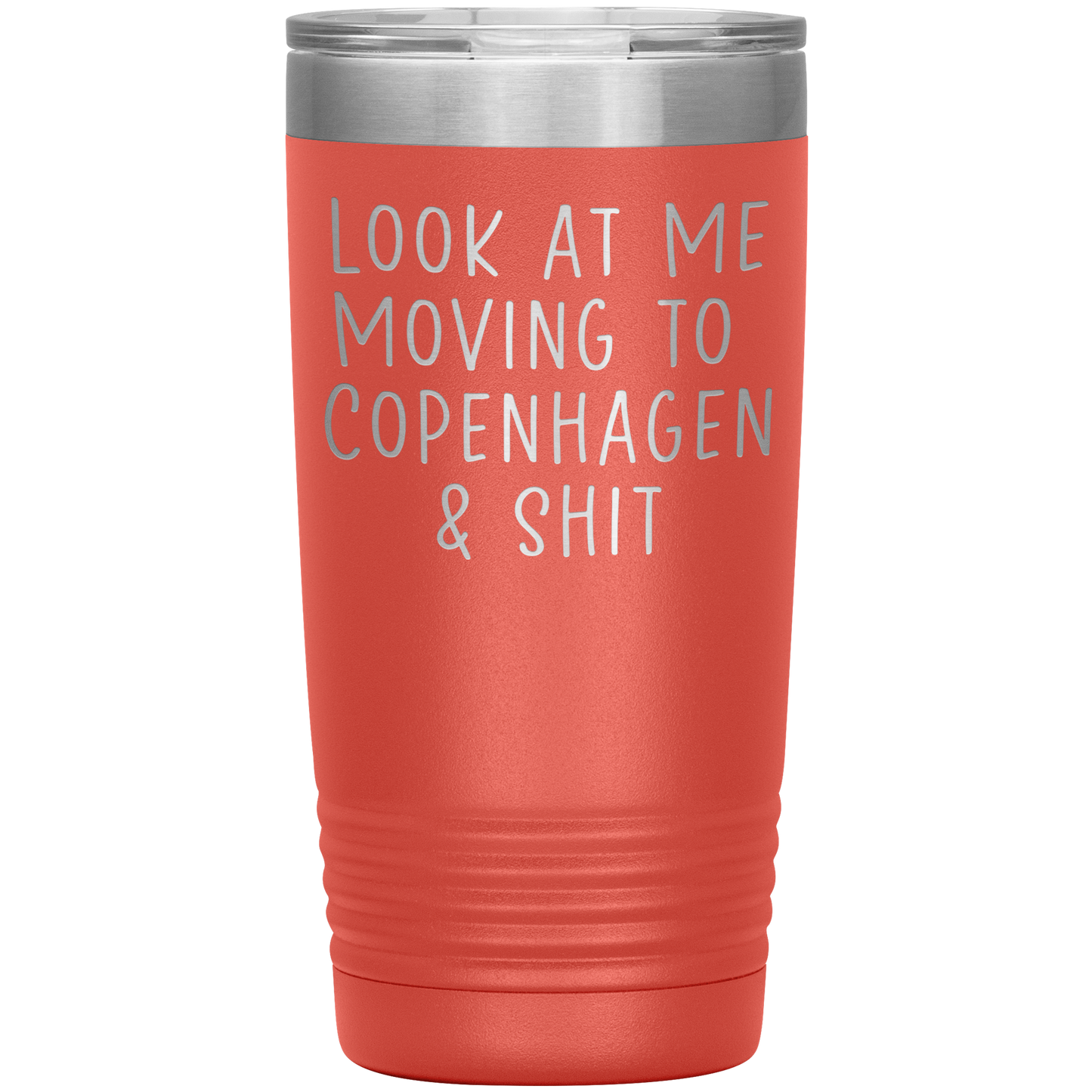 Moving to Copenhagen Denmark Tumbler, Funny Moving Away Travel Coffee Mug, Birthday Gifts for Men and Women