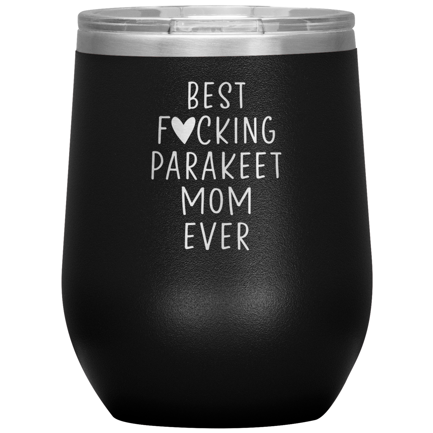 Parakeet Mom Wine Tumbler, Parakeet Mom Gifts, Travel Wine Cup, Birthday Gifts for Men and Women