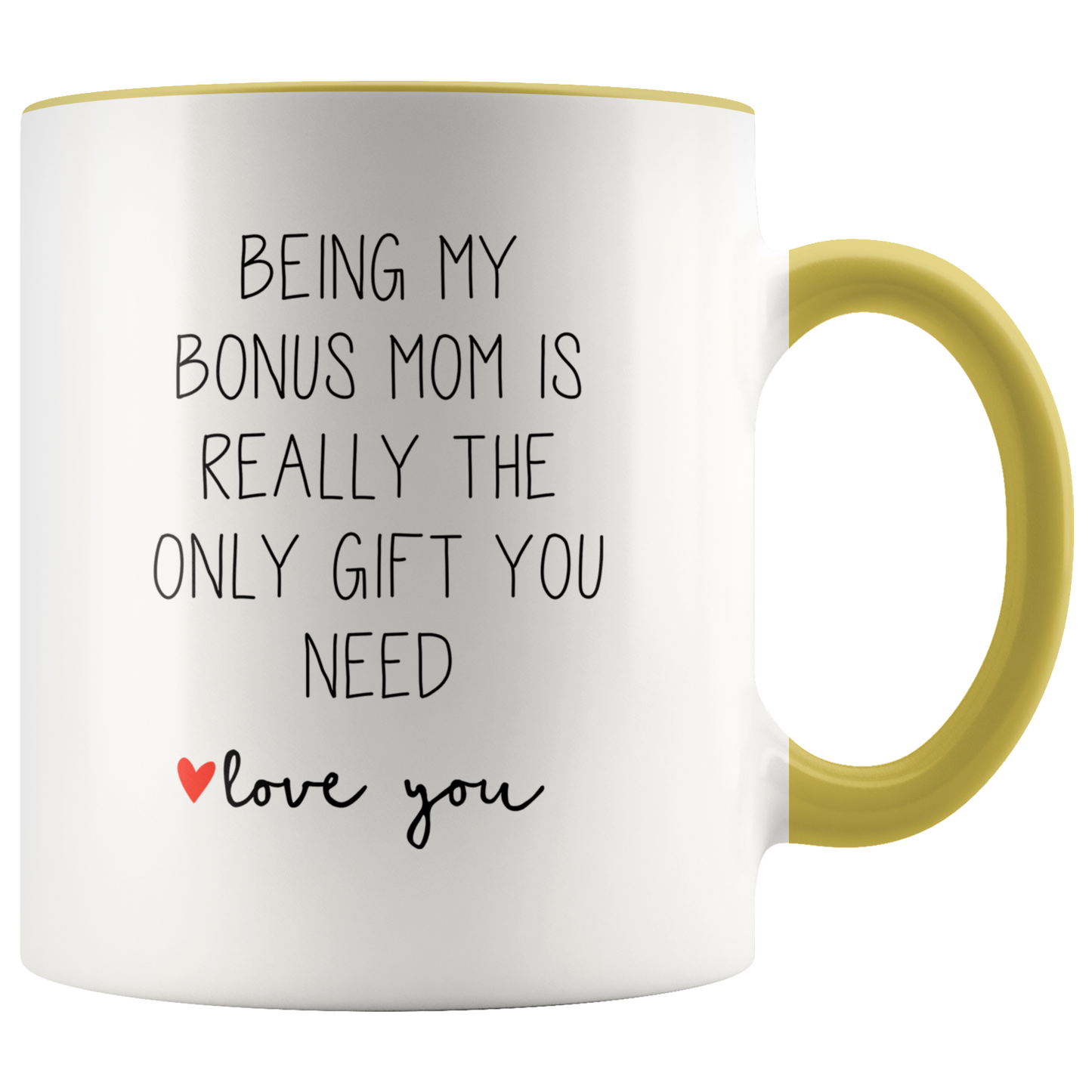 Bonus Mom Gifts, Coffee Mug, Two Tone Accent Cup, Birthday Gift for Men and Women