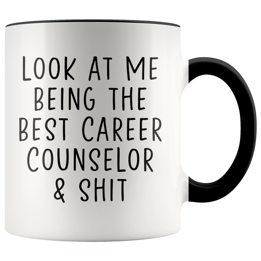 Career counselor Gifts, Coffee Mug, Two Tone Accent Cup, Birthday Gift for Men and Women