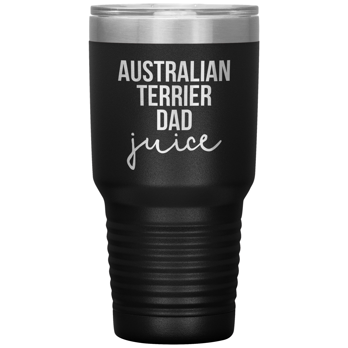 Australian Terrier Dad Tumbler, Funny Travel Coffee Mug, Birthday Gifts for Men and Women