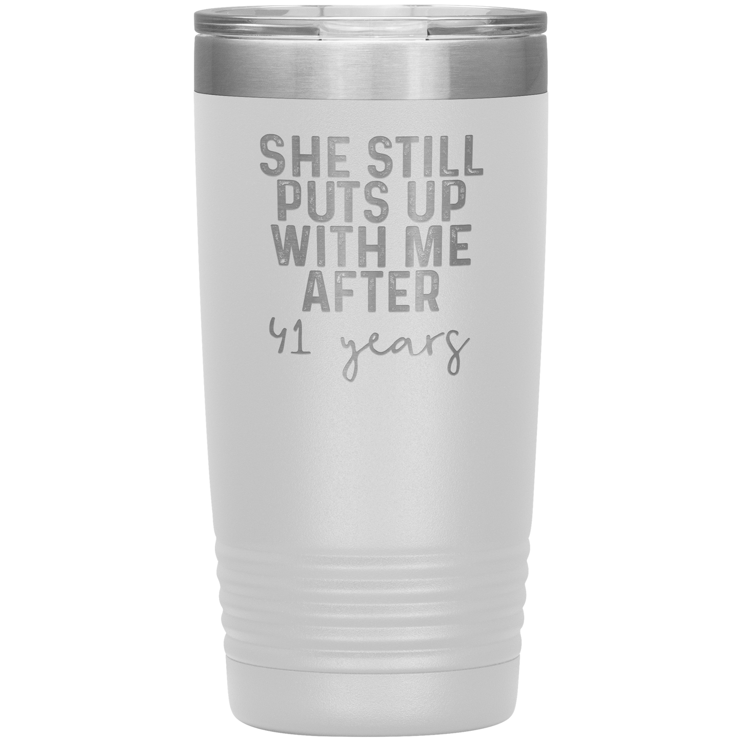 41st Anniversary Gifts for Husband, Coffee Mug, Tumbler, Birthday Gifts for Men and Women