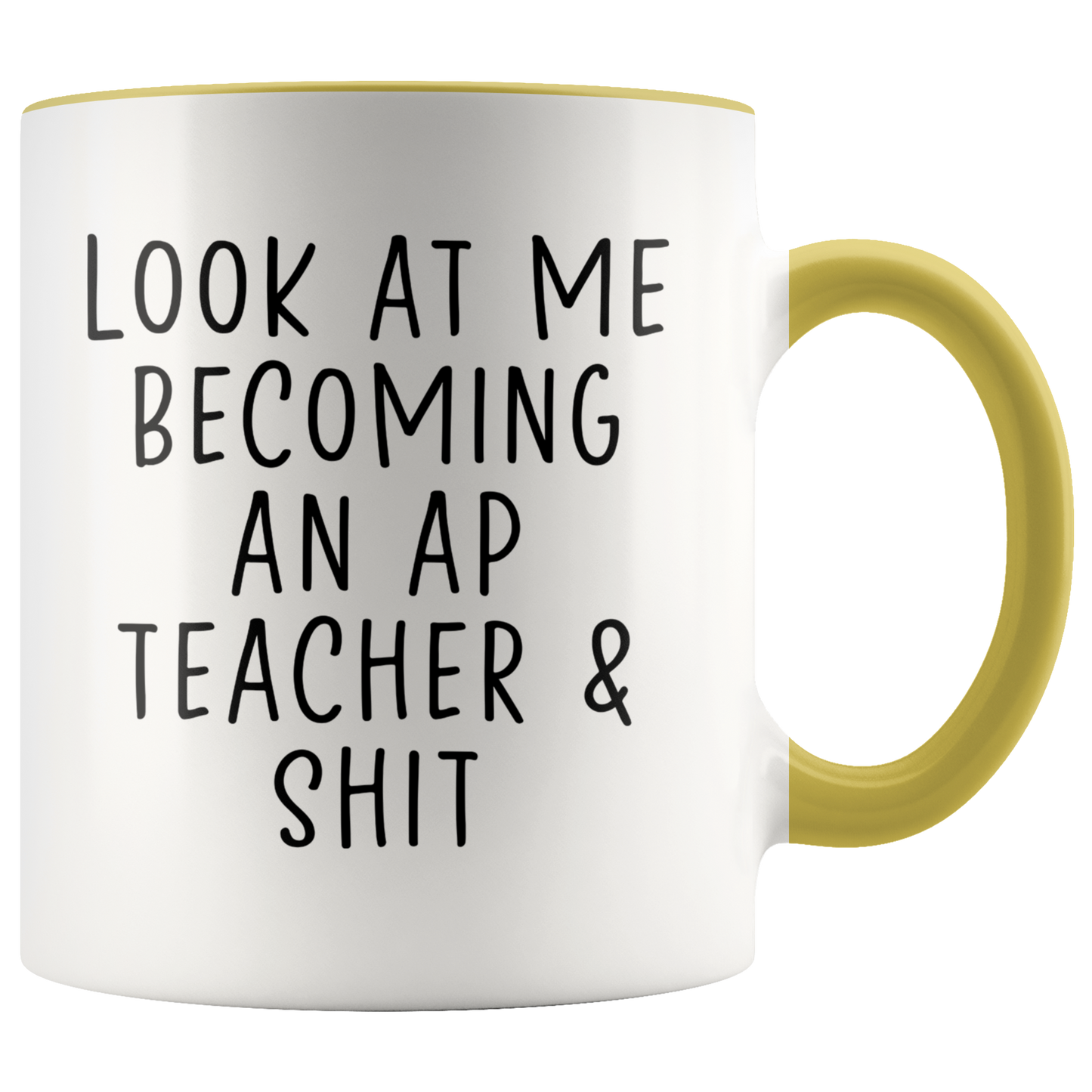 AP Teacher Gifts, Coffee Mug, Two Tone Accent Cup, Birthday Gift for Men and Women