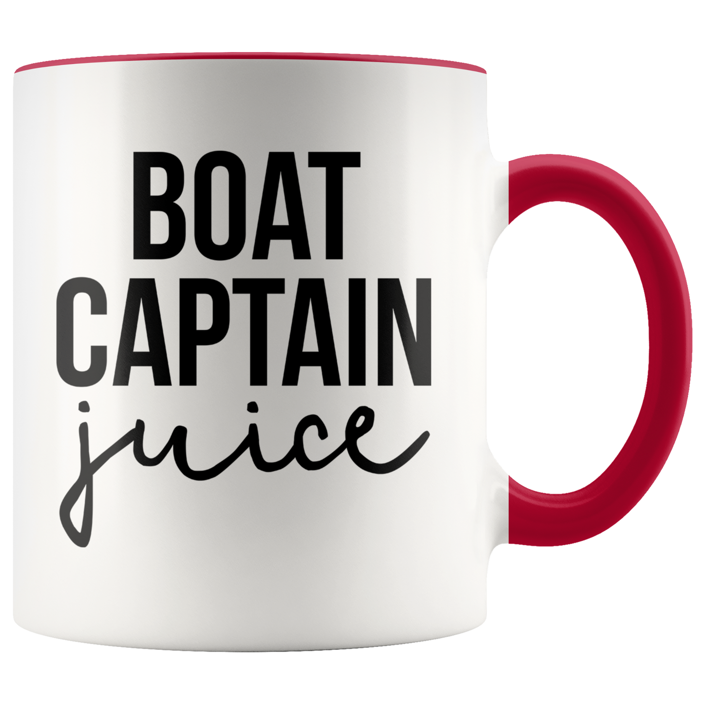 Boat Captain Gifts, Coffee Mug, Two Tone Accent Cup, Birthday Gift for Men and Women