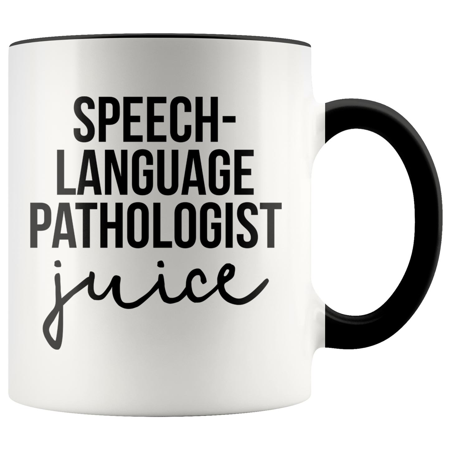 Speech Language Pathologist Gifts, Coffee Mug, Two Tone Accent Cup, Birthday Gift for Men and Women