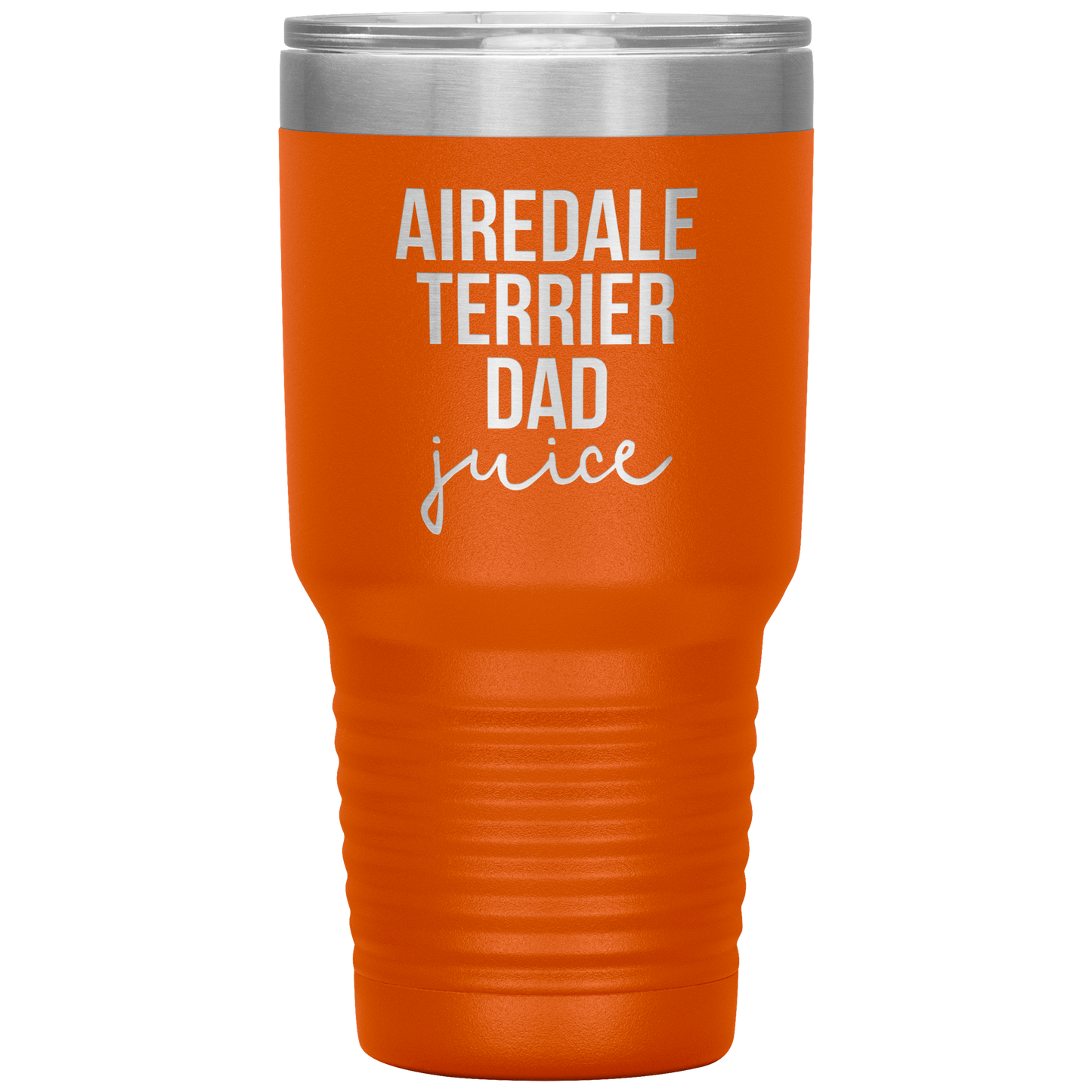 Airedale Terrier Dad Tumbler, Funny Travel Coffee Mug, Birthday Gifts for Men and Women