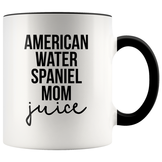 American Water Spaniel Mom Gifts, Coffee Mug, Two Tone Accent Cup, Birthday Gift for Men and Women