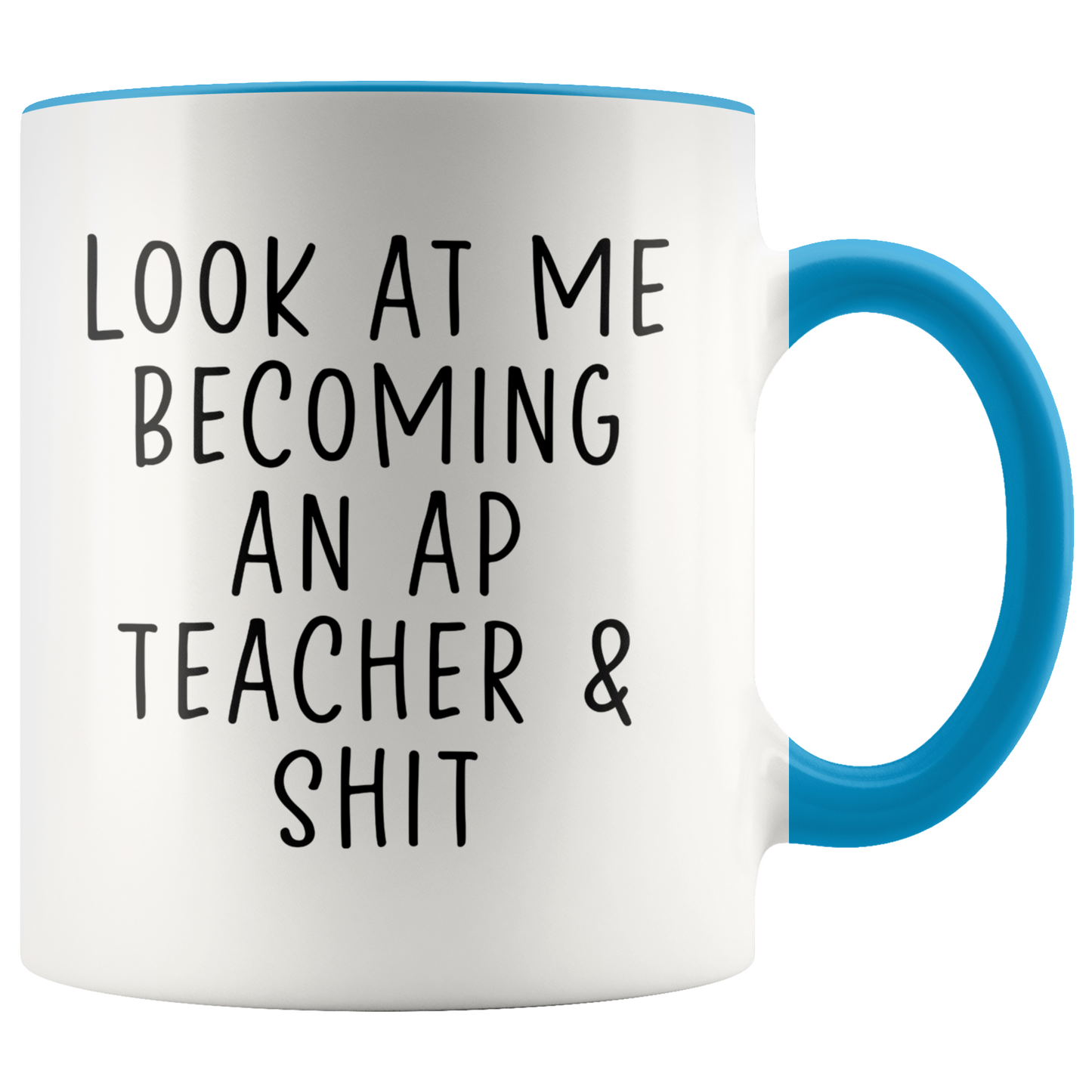 AP Teacher Gifts, Coffee Mug, Two Tone Accent Cup, Birthday Gift for Men and Women