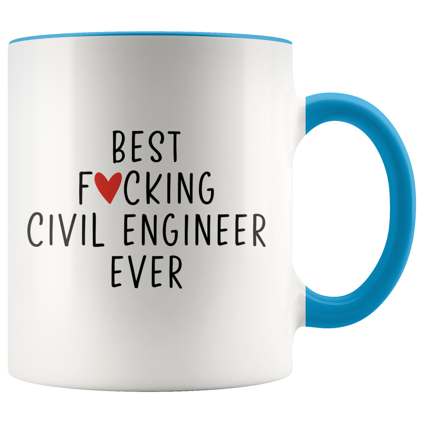 Civil engineer Gifts, Coffee Mug, Two Tone Accent Cup, Birthday Gift for Men and Women