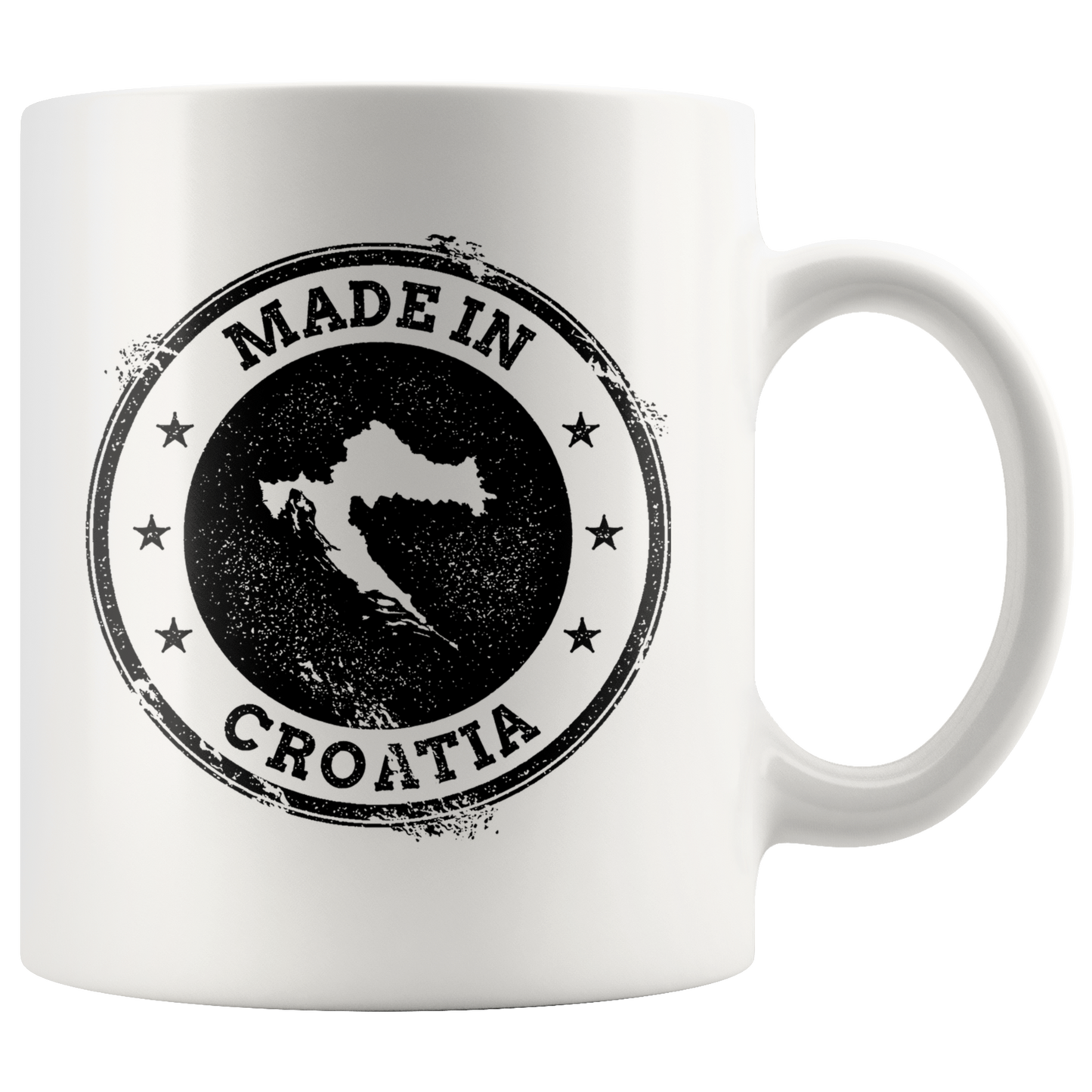 Croatia Croatian Pride Gifts, Funny Coffee Mug, Two Tone Accent Cup, Birthday Gift for Men and Women