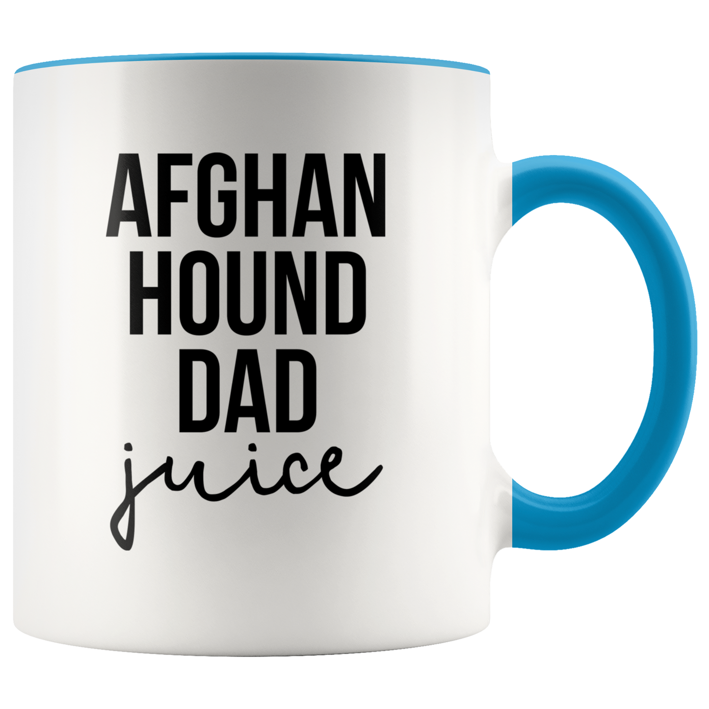 Afghan Hound Dad Gifts, Coffee Mug, Two Tone Accent Cup, Birthday Gift for Men and Women