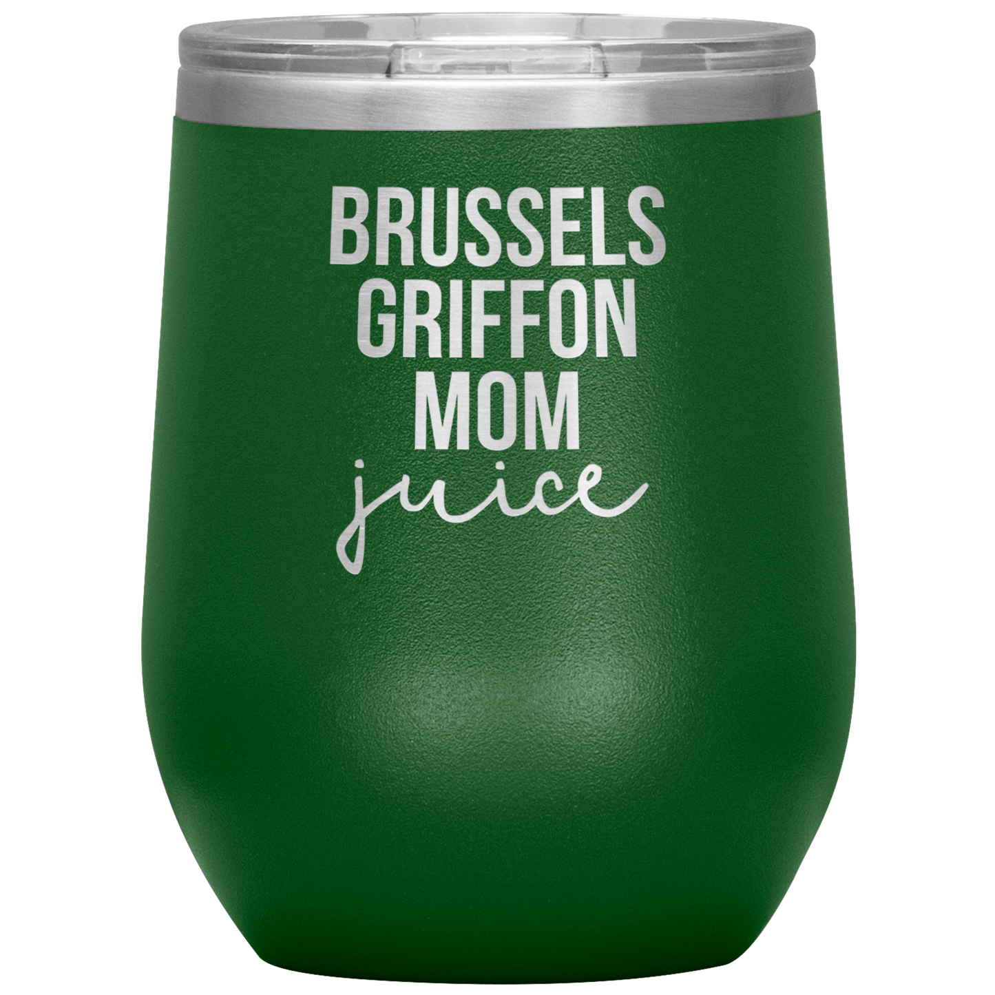 Bruxelles Griffon Maman Vin Tumbler, Bruxelles Griffon Maman Cadeaux, Coupe du vin de voyage, cadeaux d'anniversaire pour hommes et femmes