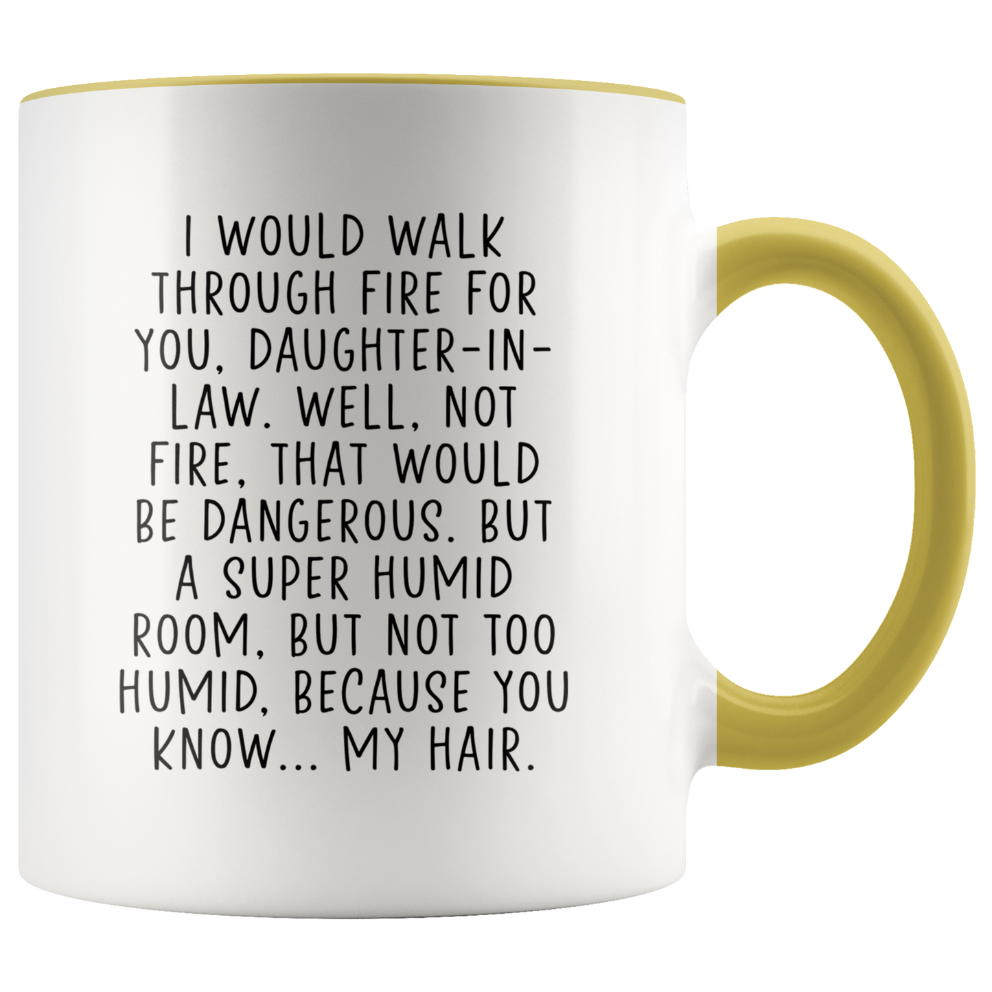 Daughter in Law Gifts, Coffee Mug, Two Tone Accent Cup, Birthday Gift for Men and Women