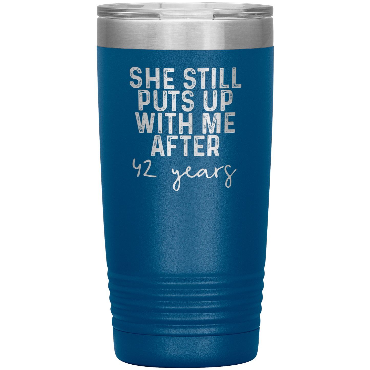 42nd Anniversary Gifts for Husband and Wife, Coffee Mug, Tumbler, Birthday Gifts for Men and Women