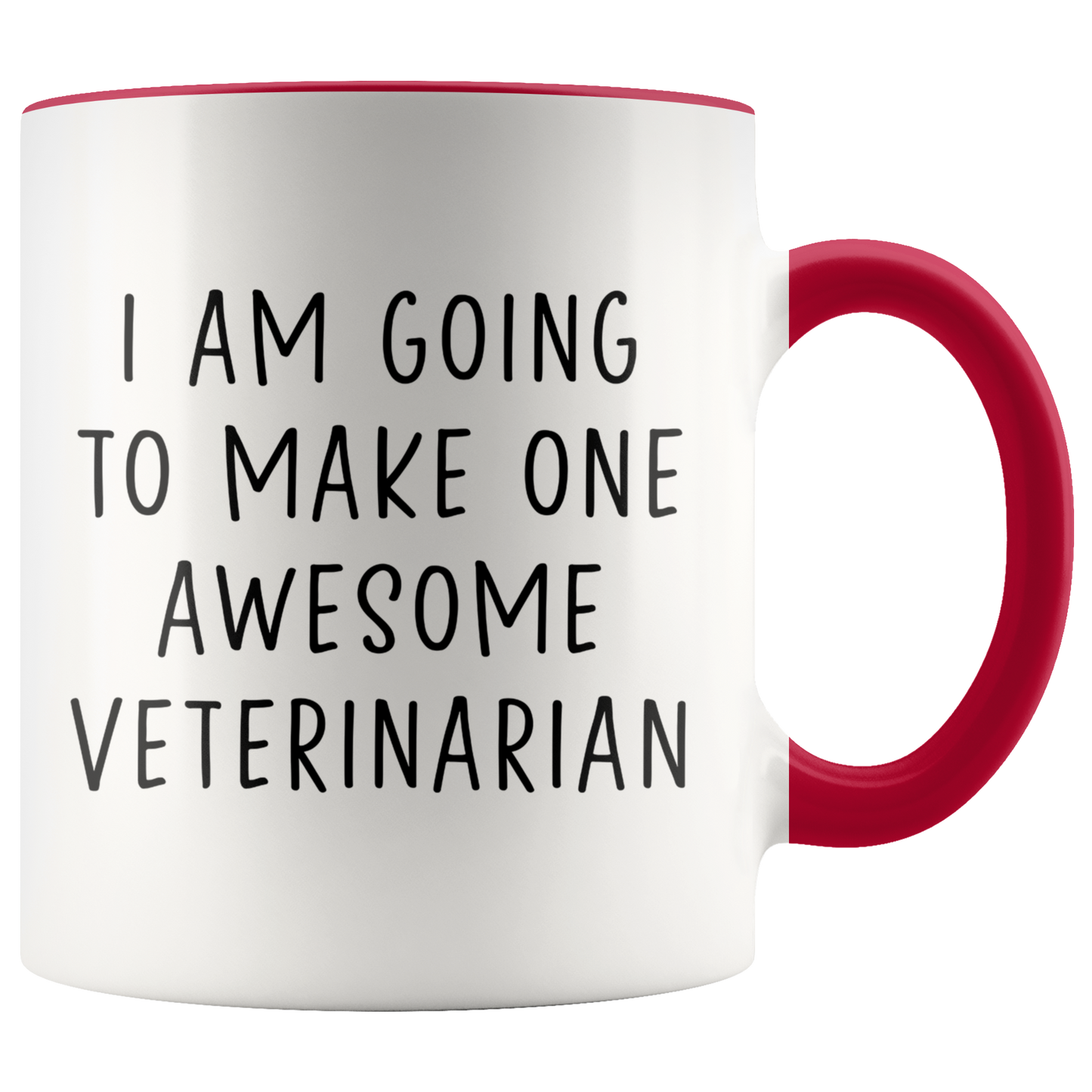 Vet Graduation Gifts, Veterinary Coffee Mug, Veterinarian Two Tone Accent Cup, Birthday Gift for Men and Women