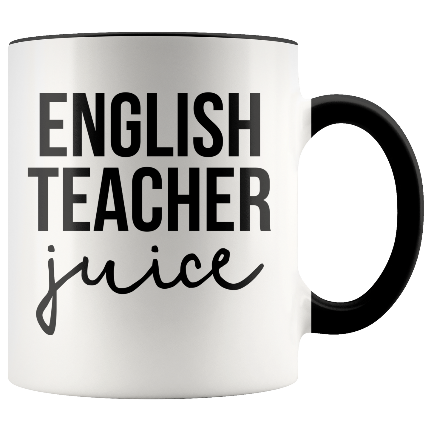 English Teacher Gifts, Coffee Mug, Two Tone Accent Cup, Birthday Gift for Men and Women