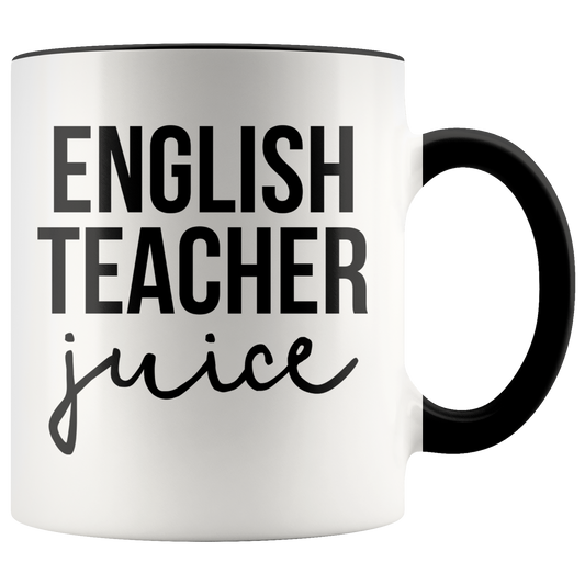 English Teacher Gifts, Coffee Mug, Two Tone Accent Cup, Birthday Gift for Men and Women