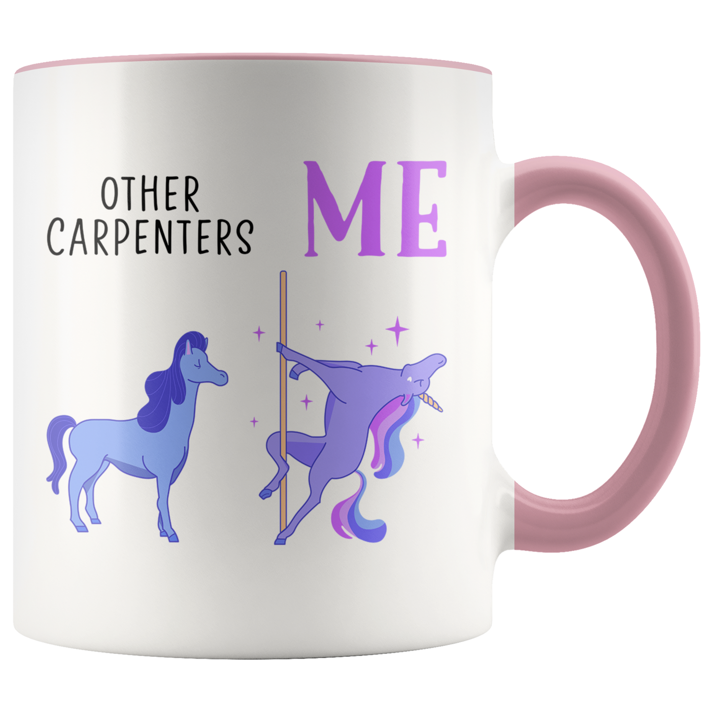 Carpenter Gifts, Coffee Mug, Two Tone Accent Cup, Birthday Gift for Men and Women