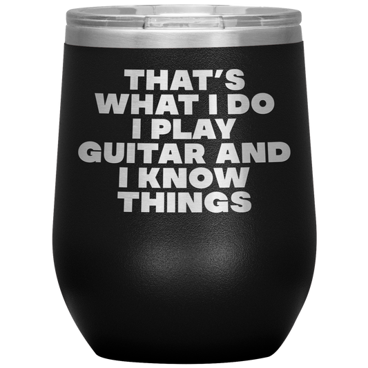 Guitarist Wine Tumbler, Guitarist Gifts, Travel Wine Cup, Birthday Gifts for Men and Women