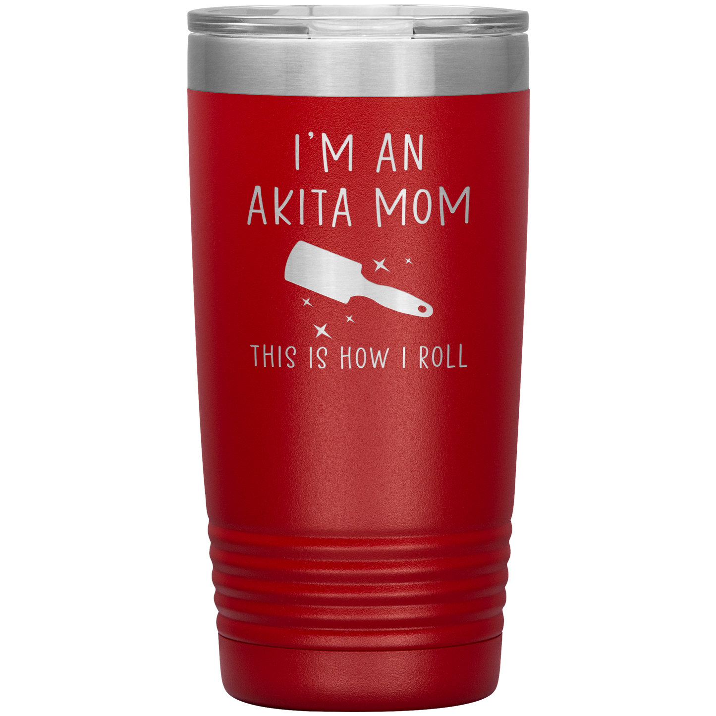 Akita Mom Tumbler, Funny Travel Coffee Mug, Birthday Gifts for Men and Women