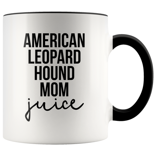 American Leopard Hound Mom Gifts, Coffee Mug, Two Tone Accent Cup, Birthday Gift for Men and Women