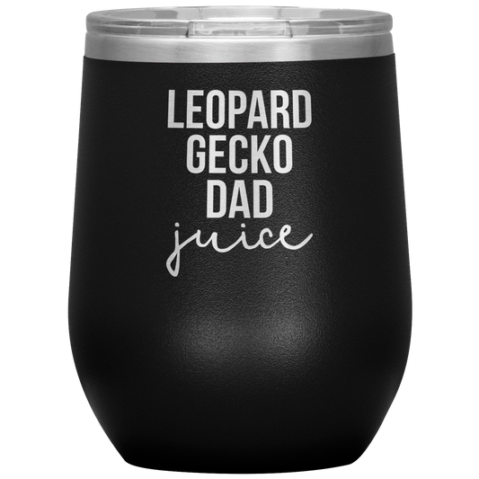 Leopard Gecko Dad Wine Tumbler, Leopard Gecko Dad Gifts, Travel Wine Cup, Birthday Gifts for Men and Women